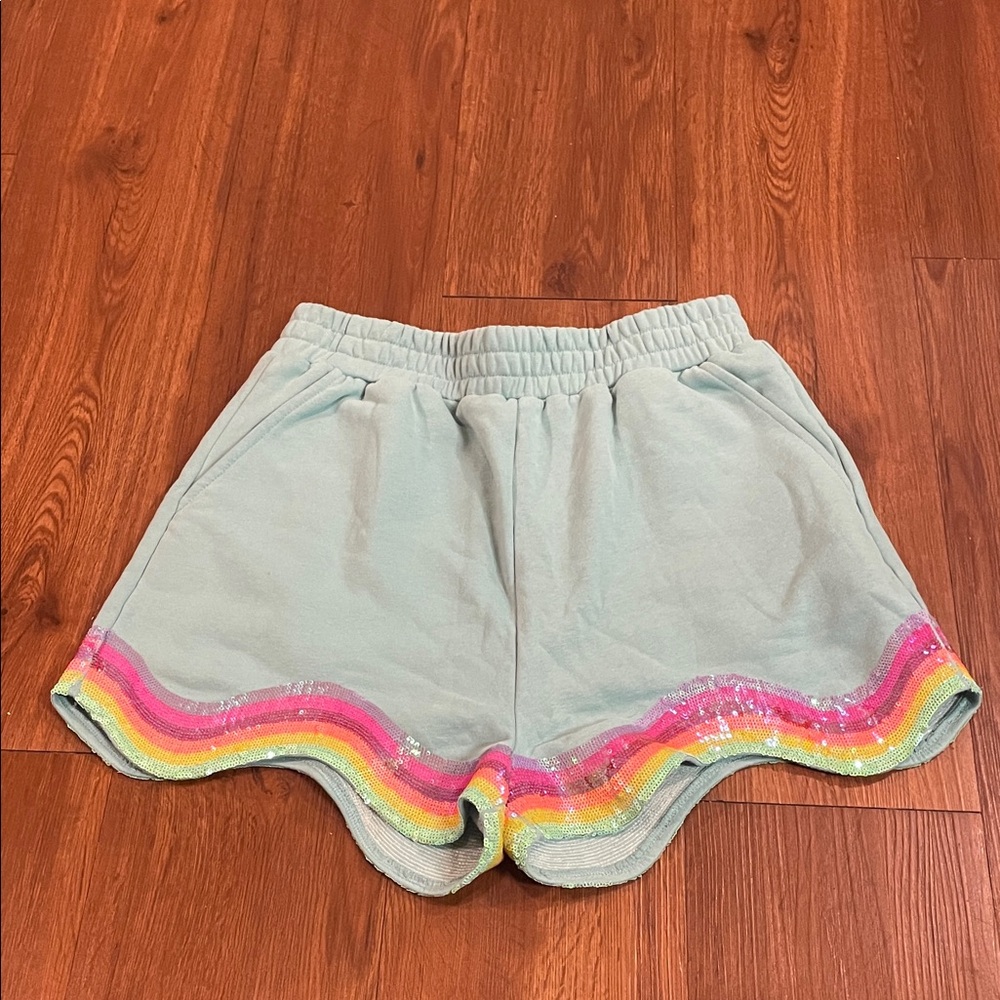 Queen of Sparkles Light Blue Shorts